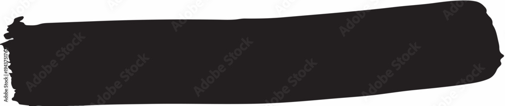 Obraz premium A black brush stroke on a white background