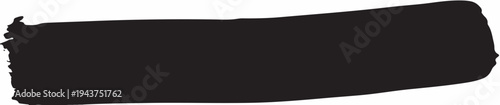 A black brush stroke on a white background