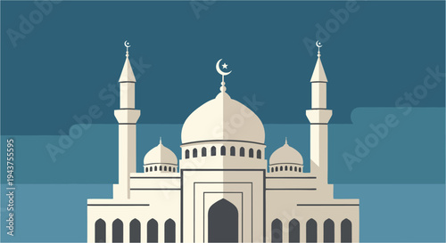 Mosques with domes and minarets from Istanbul Abu Dhabi and famous landmarks around the world