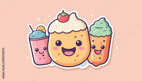 set of vector icons of fast food