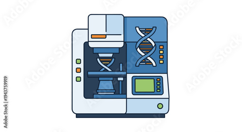 A laboratory equipment illustration featuring various scientific instruments and devices, Generative AI.