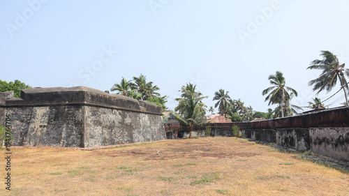 Canvastavla Anchuthengu Fort, historic East India Company coastal fort at Anchuthengu near Thiruvananthapuram, Kerala, India