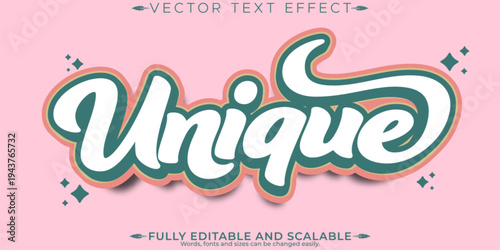 Retro sticker text effect, editable 70s and 80s text style