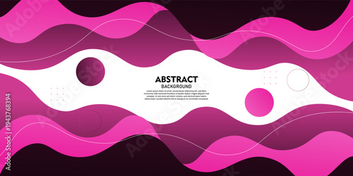 Abstract 3D wave liquid fluid art background design with purple color combination. Vector Eps10