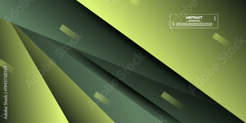 Premium abstract background with green overlay and dynamic shadows. Vector background for wallpaper. Eps10