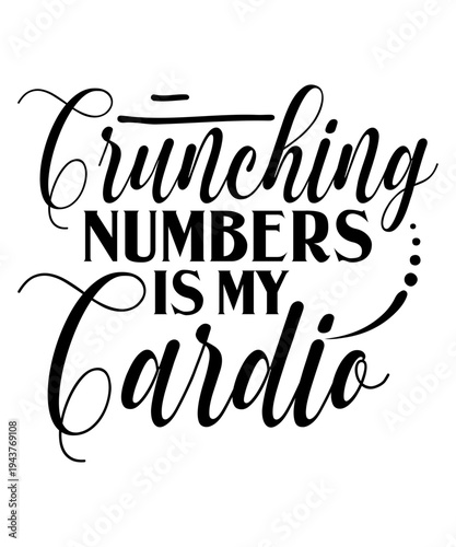 crunching numbers is my cardio svg