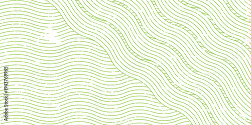 farm green banner, organic abstract background with fields. wavy green lines, natural organic products. vector ilustration