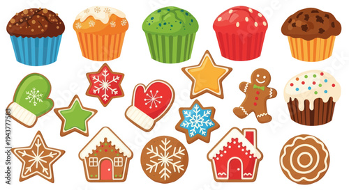 Christmas Cookies and Cupcakes Collection