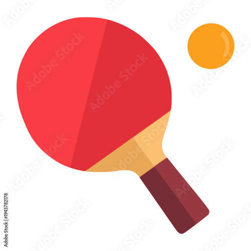 sport ping pong table tennis flat color vector illustration template design