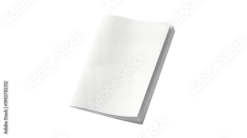 Fotografie Floating white book on transparent background