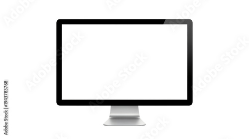 Fotografia Modern computer screen isolated on transparent background