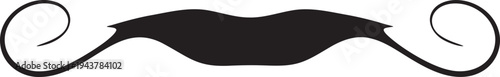 Vector mustache silhouette icon