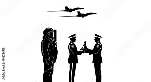 Astronaut, Military Officers Exchange, Fighter Jets Flyover, Space Exploration, Honor Ceremony