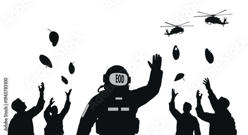 EOD Hero Rescues Civilians from Falling Objects with Helicopters Overhead