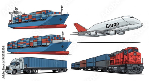 Cargo transport modes comparison.