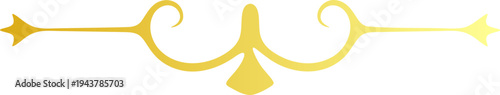 Golden ornamental divider vector