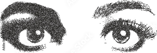 Eye y2k retro stipple art iris brutalist halftone vector png transparent, vision 2000s photocopy effect tattoo aesthetic