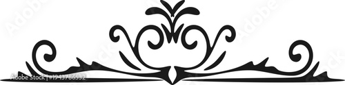 Black ornamental border vector design element