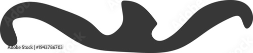 Vector mustache silhouette icon
