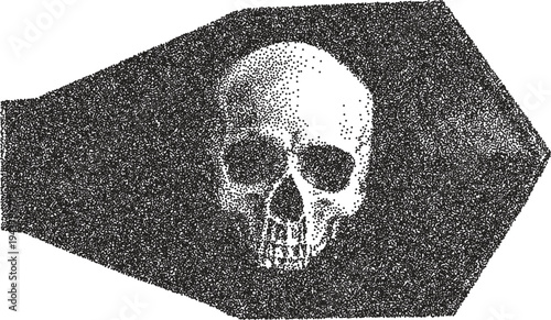 Skull y2k retro stipple art skeleton brutalist halftone vector png transparent, bone 2000s photocopy effect tattoo aesthetic