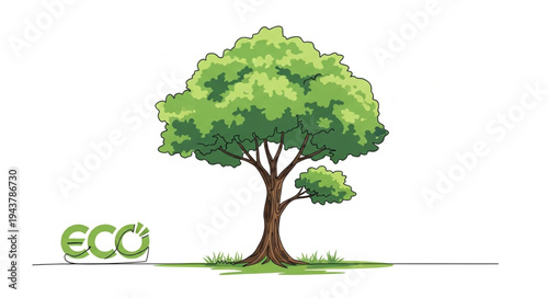 Healthy Green Tree with Eco Friendly Concept.