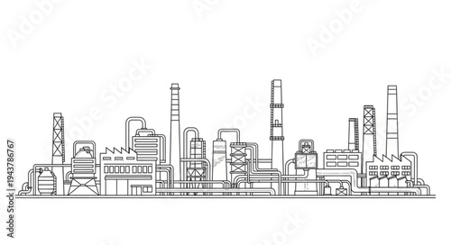 City Skyline Urban Landscape Illustration.