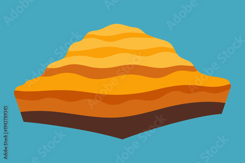 Layered Geological Strata Cross-Section geology vector