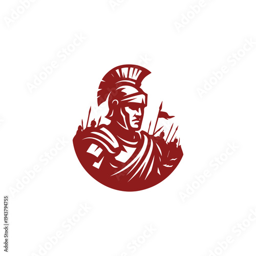 Roman Soldier in War Logo