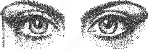 Eye y2k retro stipple art iris brutalist halftone vector png transparent, vision 2000s photocopy effect tattoo aesthetic
