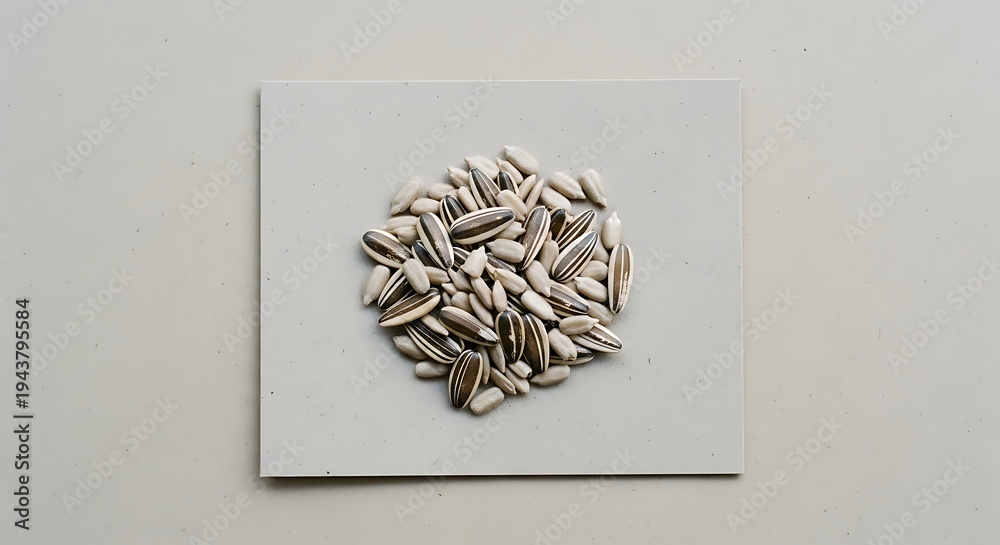Fototapeta premium Pile of Shelled and Unshelled Sunflower Seeds