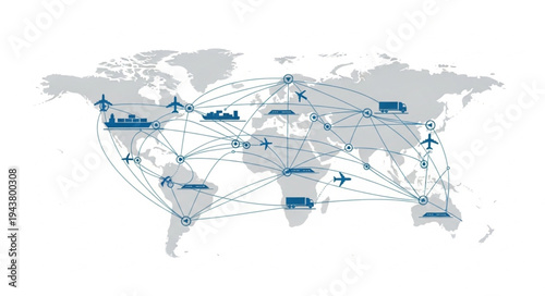 Global Logistics Network Map.