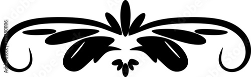 Black floral border vector illustration