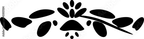 Set of 18 black leaf branch vector illustrations