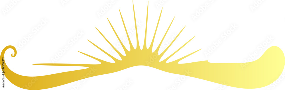 Obraz premium Golden sunrise vector illustration element