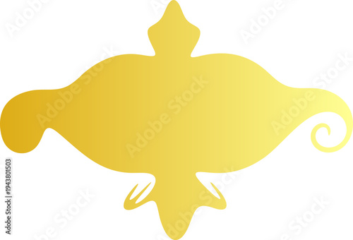 Golden lamp icon vector