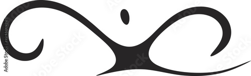 Black swirly mustache vector illustration