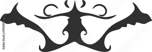 Black ornamental border vector