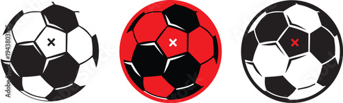 Minimalist black and white sports ball icon set featuring basketball soccer and tennis ball vector graphics for branding