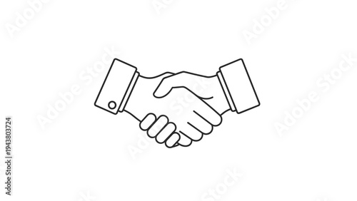Handshake between two individuals, symbolizing agreement, cooperation, partnership, and successful business interaction.