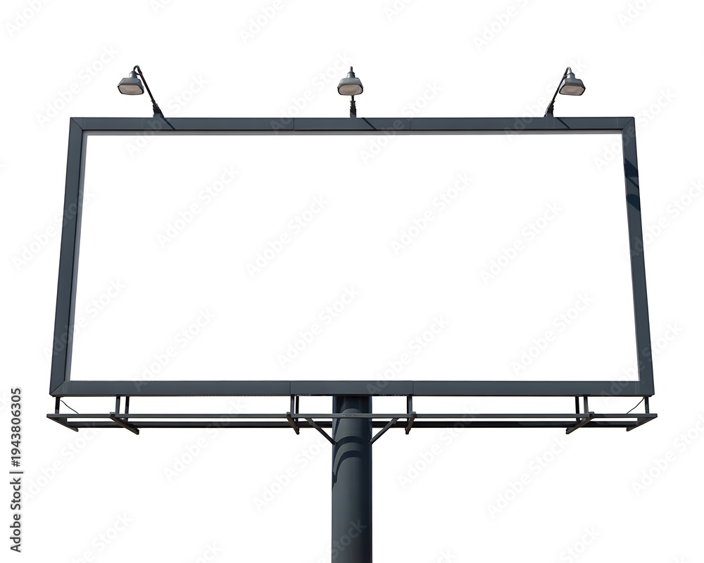 Obraz premium Empty billboard against a white background ready for advertising