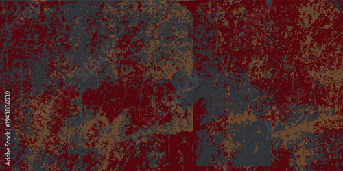 Red Rusty old scratched metal textured background