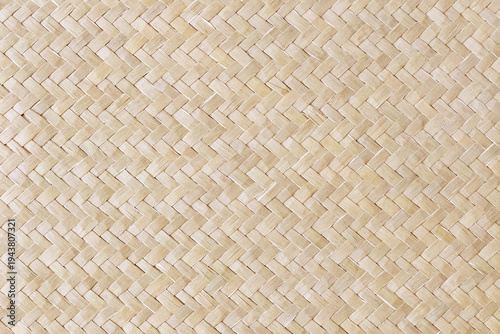 Pattern of reed weaving mat with vintage style for background and design art work.