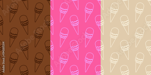 ice cream seamless pattern vector illustration. ice cream seamless pattern background. ice cream seamless pattern background design bundle