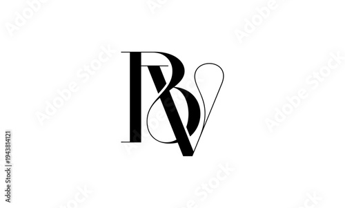 BV initial letter logo or BV monogram