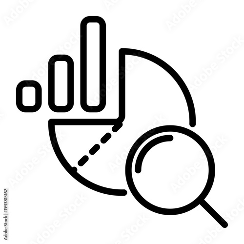 analysis icon, line icon style