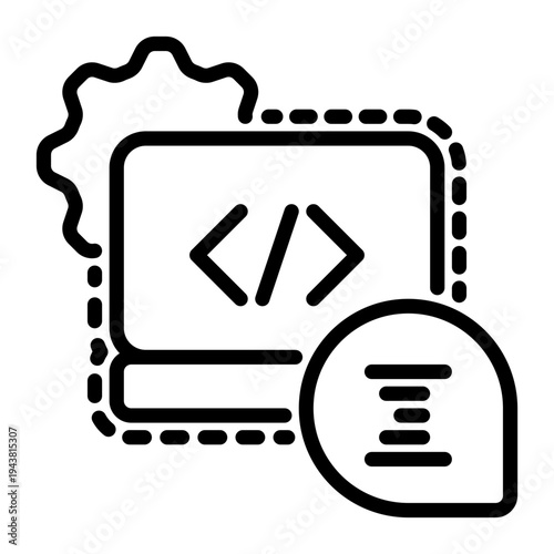 Programming icon, line icon style