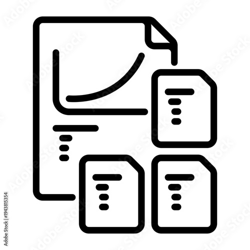 Summary icon, line icon style