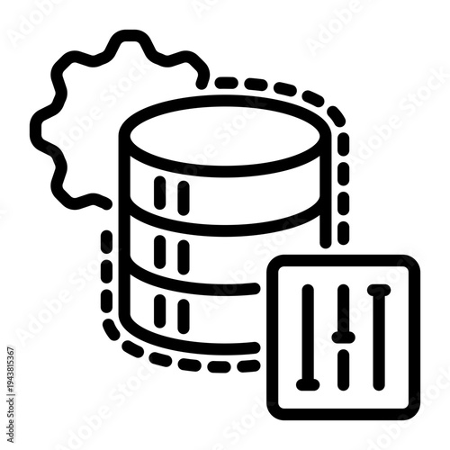 Setting icon, line icon style