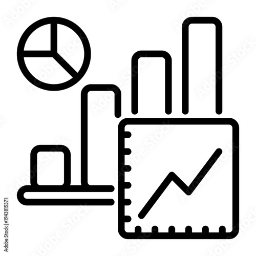 graph icon, line icon style