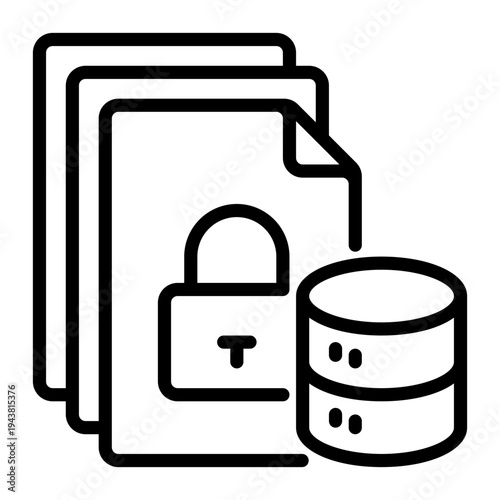 privacy icon, line icon style